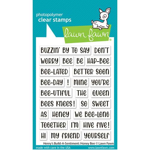 Lawn Fawn Henry's Build-A-Sentiment: Honey Bee Stamp