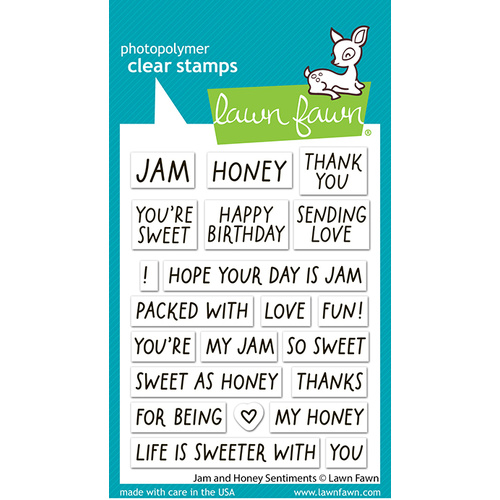Lawn Fawn Jam And Honey Sentiments Stamp
