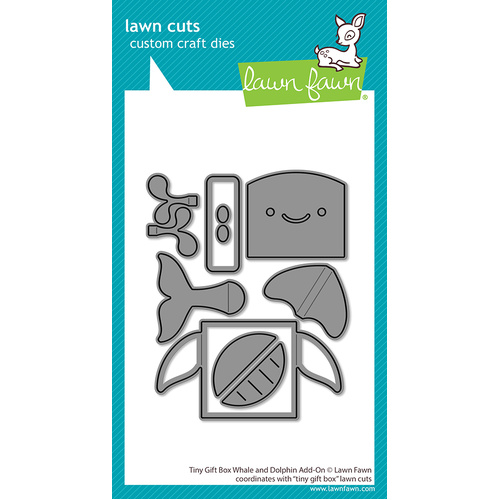 Lawn Fawn Tiny Gift Box Whale And Dolphin Add-On Die