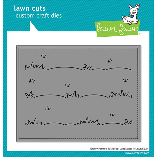 Lawn Fawn Grassy Pasture Backdrop: Landscape Die
