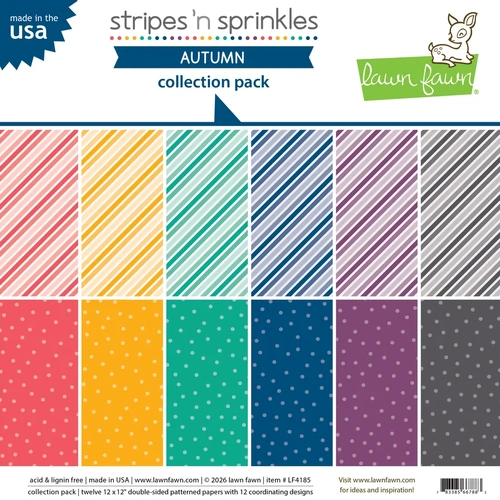 Lawn Fawn Stripes 'N Sprinkles Autumn - Collection Pack