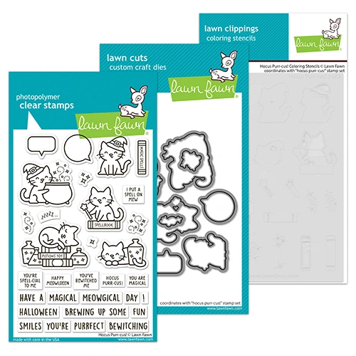 Lawn Fawn Hocus Purr-Cus! Stamp, Die & Stencil Bundle