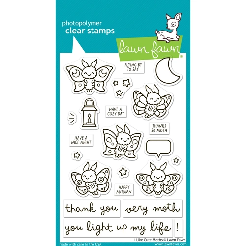 Lawn Fawn I Like Cute Moths Stamp