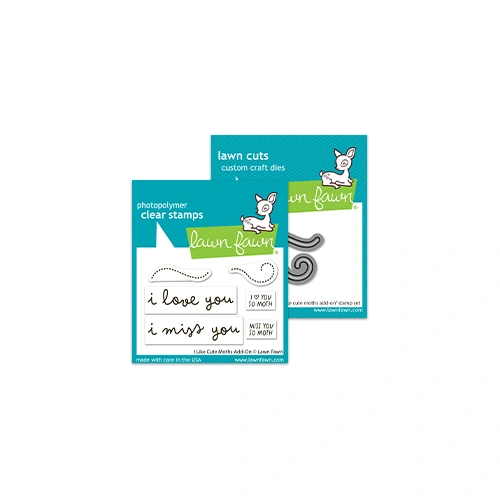 Lawn Fawn I Like Cute Moths Add-On Stamp & Die Bundle
