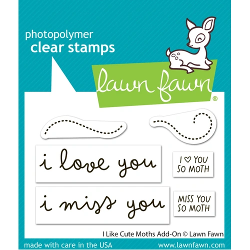 Lawn Fawn I Like Cute Moths Add-On Stamp
