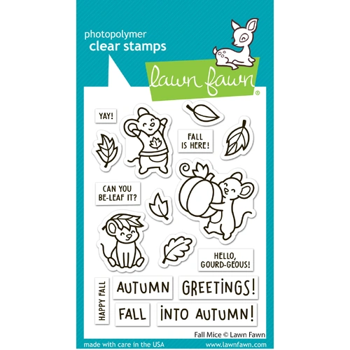 Lawn Fawn Fall Mice Stamp