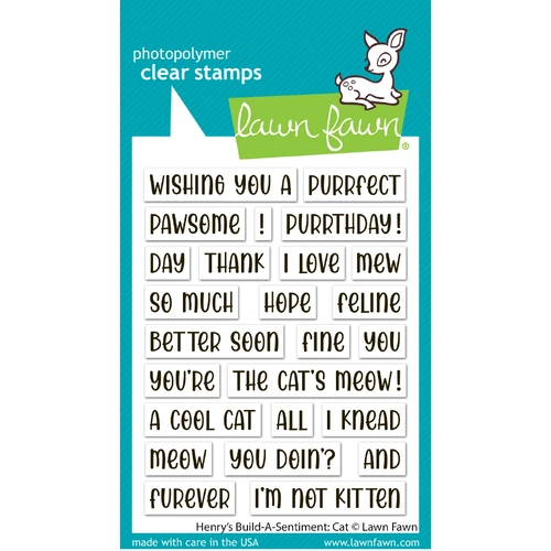 Lawn Fawn Henry's Build-A-Sentiment: Cat Stamp