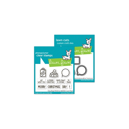 Lawn Fawn Cozy Dogs Christmas Add-On Stamp & Die Bundle