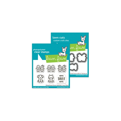 Lawn Fawn Gingerbread House Add-On Stamp & Die Bundle
