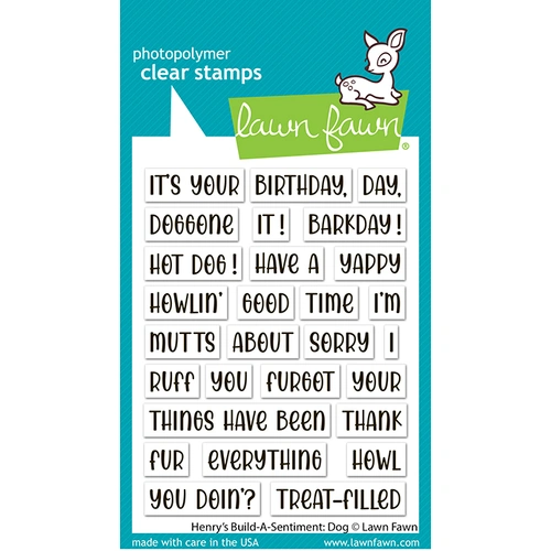 Lawn Fawn Henry's Build-A-Sentiment: Dog Stamp
