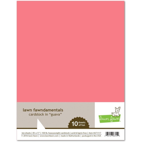 Lawn Fawn Guava Cardstock 10pk