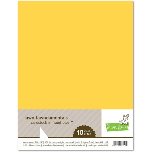 Lawn Fawndamentals Cardstock - Sunflower