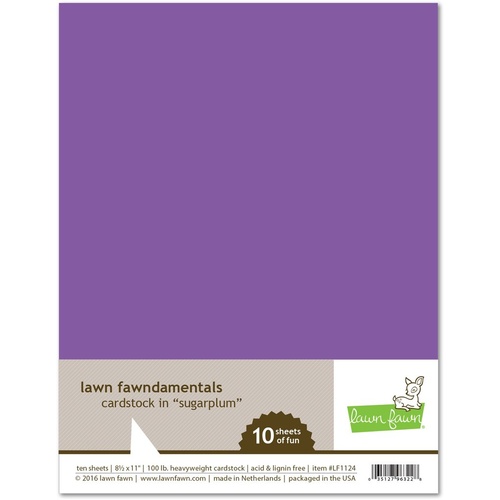 Lawn Fawndamentals Cardstock - Sugarplum