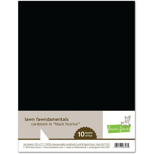 Lawn Fawndamentals Cardstock - Black Licorice