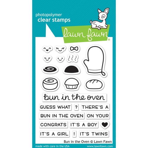 Lawn Fawn Clear Stamp 3x4" Bun in the Oven