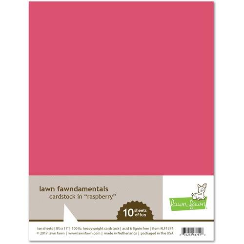 Lawn Fawndamentals Cardstock - Raspberry