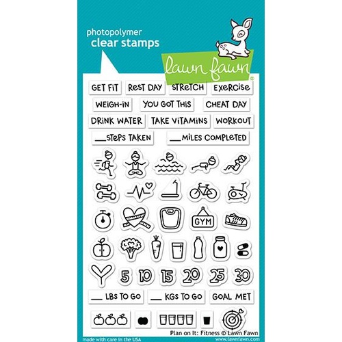 Lawn Fawn Clear Stamps Plan On It Fitness 