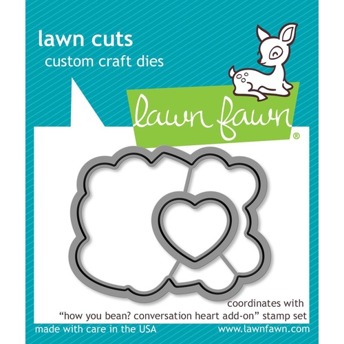 Lawn Fawn Lawn Cuts Die How You Bean? Conversation Heart Add On
