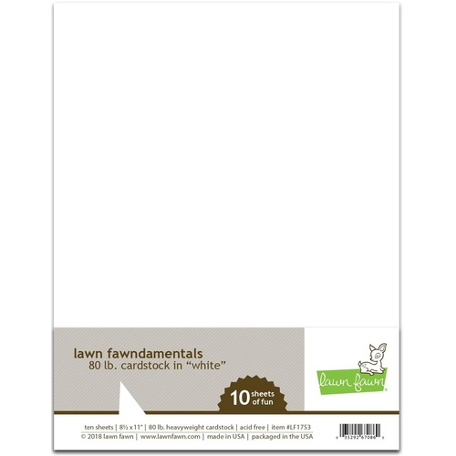 Lawn Fawndamentals Cardstock - White
