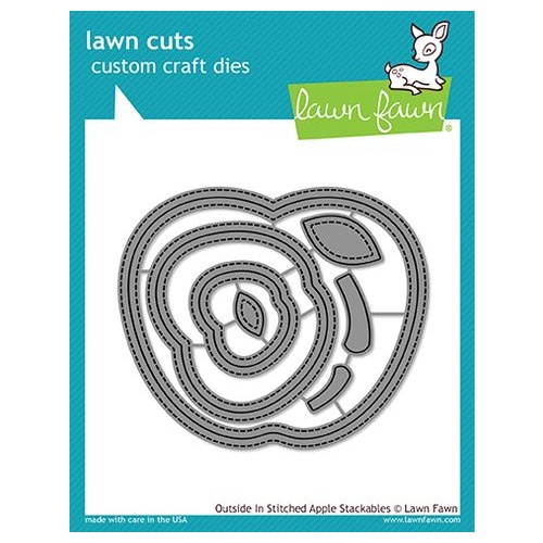 Lawn Fawn Lawn Cuts Die Outside In Stitched Apple Stackables
