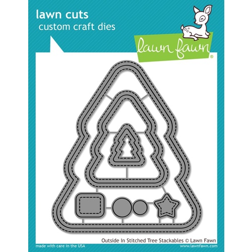 Lawn Fawn Lawn Cuts Die Outside In Stitched Christmas Tree Stackables