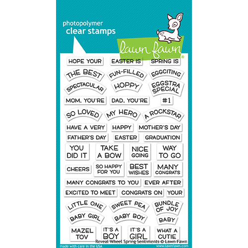 Lawn Fawn Reveal Wheel Spring Sentiments Stamp