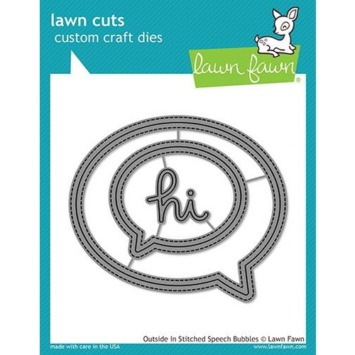 Lawn Fawn Lawn Cuts Die Outside in Stitched Speech Bubbles