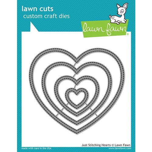 Lawn Fawn Lawn Cuts Die Just Stitching Hearts