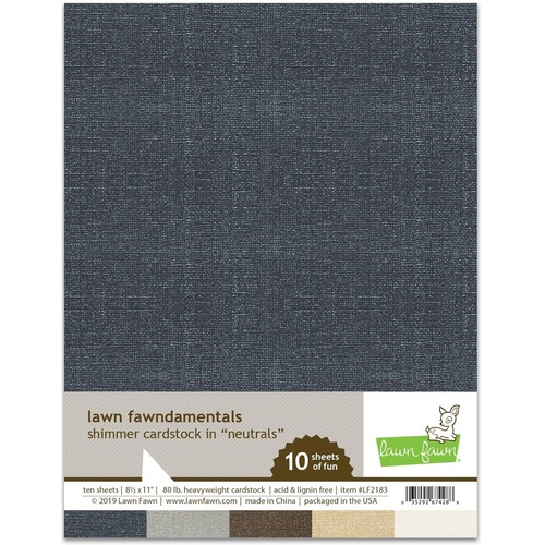 Lawn Fawn Shimmer Cardstock Neutrals