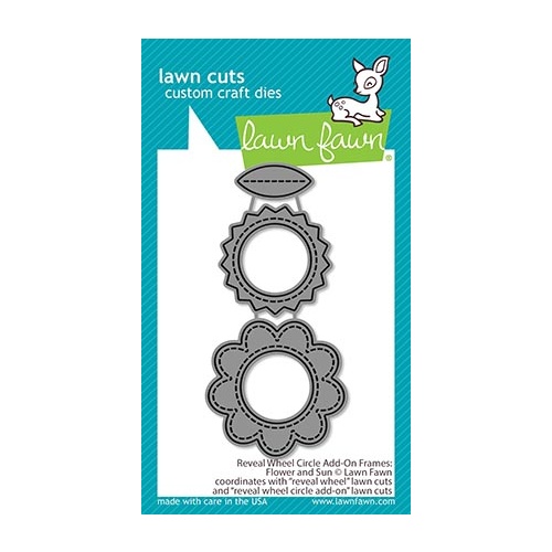 Lawn Fawn Lawn Cuts Die Reveal Wheel Circle Add-on Frames : Flower and Sun