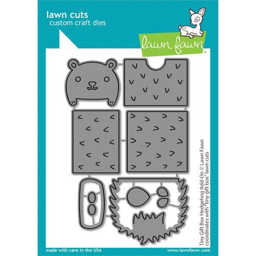 Lawn Fawn Lawn Cuts Die Tiny Gift Box Hedgehog Add-On