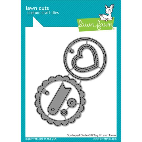 Lawn Fawn Lawn Cuts Die Scalloped Circle Gift Tag
