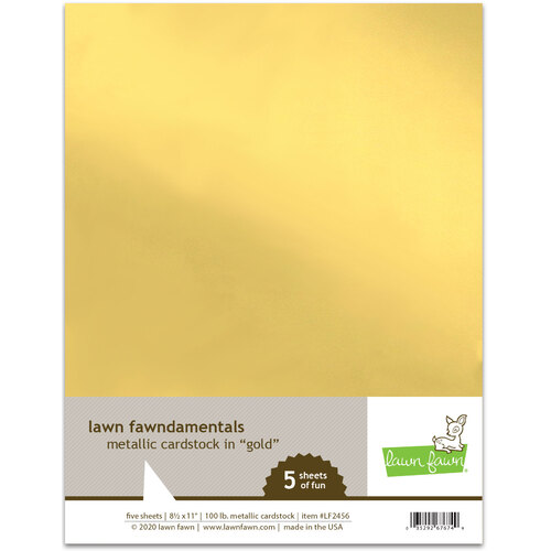 Lawn Fawndamentals Cardstock - Gold Metallic