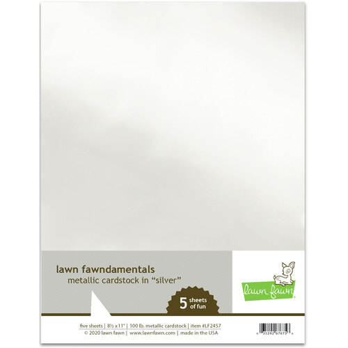 Lawn Fawndamentals Cardstock - Silver Metallic