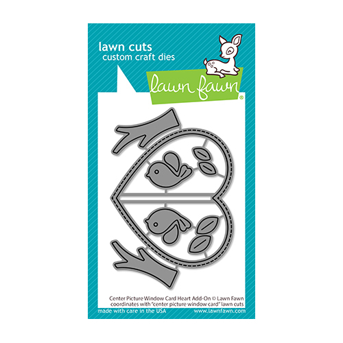 Lawn Fawn Centre Picture Window Card Heart Add-On Lawn Cuts Die