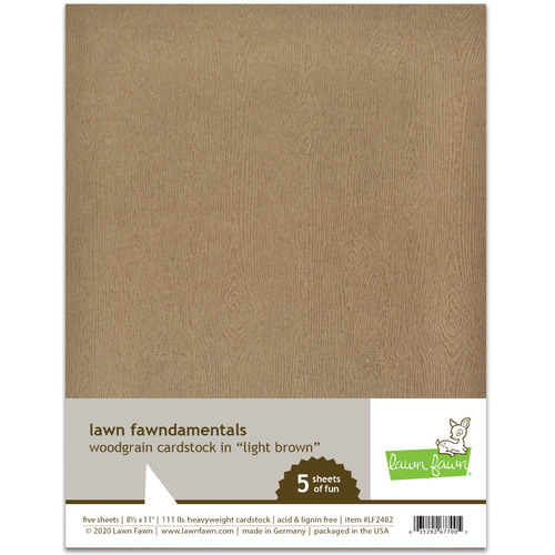 Lawn Fawn Light Brown Woodgrain Cardstock