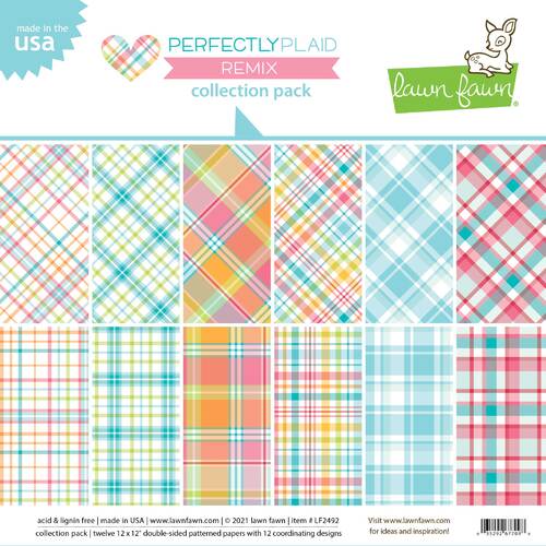 Lawn Fawn Perfectly Plaid Remix 12" Collection Pack