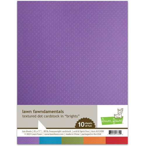Lawn Fawndamentals Cardstock - Brights Textured Dots