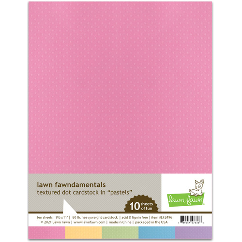 Lawn Fawndamentals Cardstock - Pastels Textured Dots