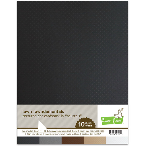 Lawn Fawndamentals Cardstock - Neutrals Textured Dots