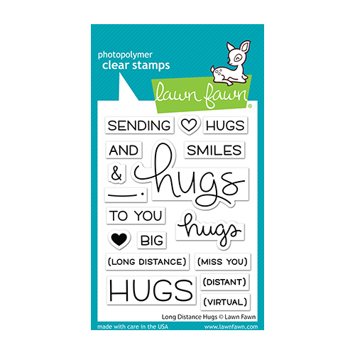 Lawn Fawn Long Distance Hugs Stamp