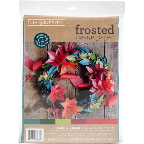Lia Griffith 20" Frosted Tissue Paper Holiday Cheer