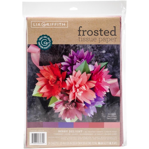 Lia Griffith 20" Frosted Tissue Paper Berry Delight