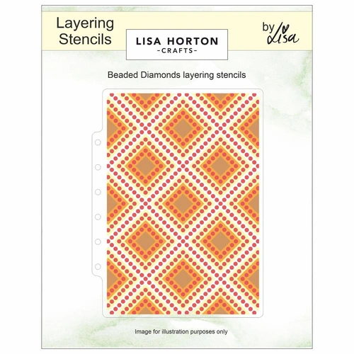 Lisa Horton Beaded Diamonds Layering Stencils