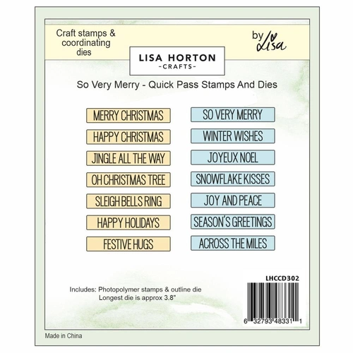 Lisa Horton So Very Merry Quick Pass Stamps & Dies