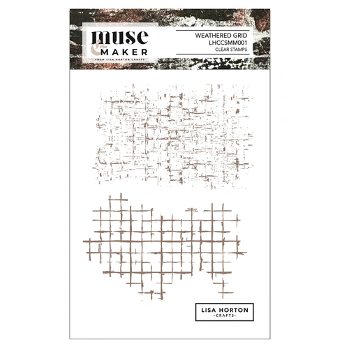 Lisa Horton Muse & Maker A6 Clear Stamp Set - Weather Grid