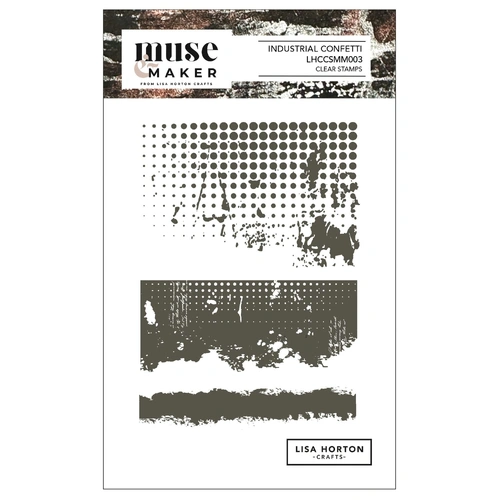 Lisa Horton Muse & Maker A6 Clear Stamp Set - Industrial Confetti