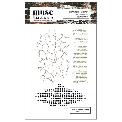 Lisa Horton Muse & Maker A6 Clear Stamp Set - Cracked Terrain