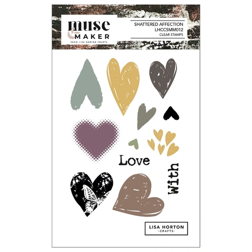 Lisa Horton Muse & Maker A6 Clear Stamp Set - Shattered Affection