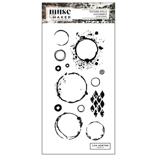 Lisa Horton Muse & Maker DL Clear Stamp Set - Texture Spills